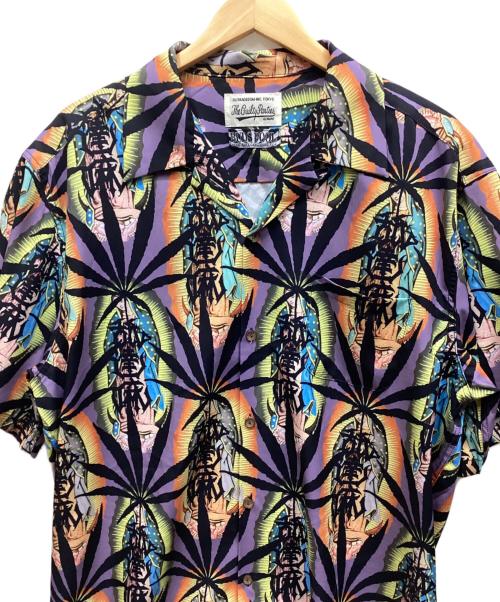 THE GUILTY PARTIES（ザ ギルティーパーティーズ）THE GUILTY PARTIES (ザ ギルティーパーティーズ) BUDSPOOL (バッズプール) 半袖シャツ パープル×イエロー サイズ:XLの古着・服飾アイテム