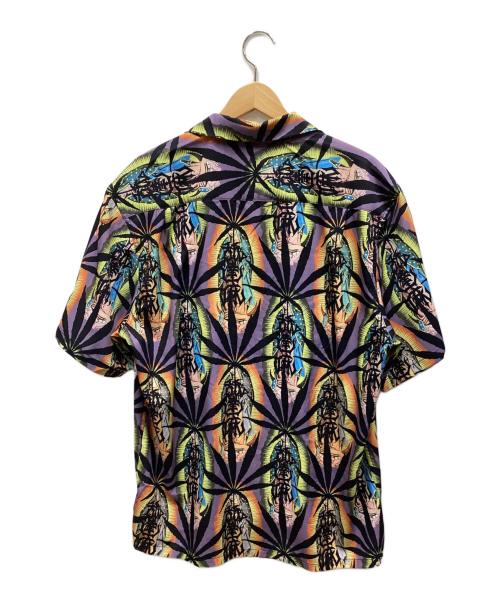 THE GUILTY PARTIES（ザ ギルティーパーティーズ）THE GUILTY PARTIES (ザ ギルティーパーティーズ) BUDSPOOL (バッズプール) 半袖シャツ パープル×イエロー サイズ:XLの古着・服飾アイテム