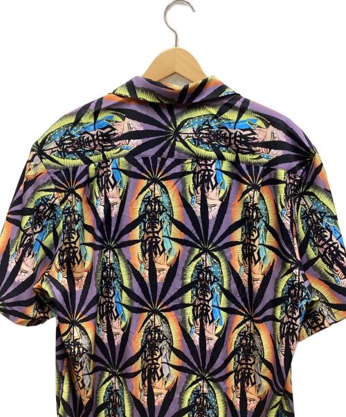 THE GUILTY PARTIES（ザ ギルティーパーティーズ）THE GUILTY PARTIES (ザ ギルティーパーティーズ) BUDSPOOL (バッズプール) 半袖シャツ パープル×イエロー サイズ:XLの古着・服飾アイテム