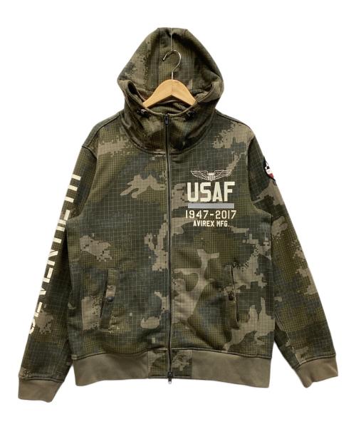AVIREX（アヴィレックス）AVIREX (アヴィレックス) パーカー オリーブ サイズ:2XLの古着・服飾アイテム
