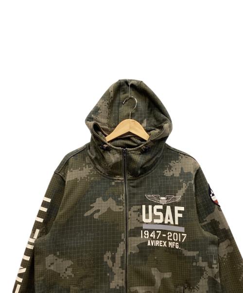 AVIREX（アヴィレックス）AVIREX (アヴィレックス) パーカー オリーブ サイズ:2XLの古着・服飾アイテム