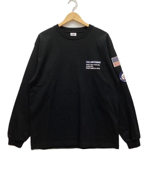 AVIREX（アヴィレックス）AVIREX (アヴィレックス) ロングスリーブTシャツ ブラック サイズ:XL 未使用品の古着・服飾アイテム