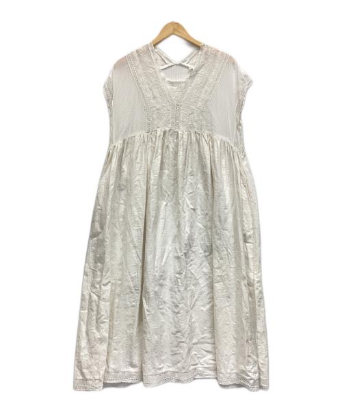 TSUHARU by samansa Mos2（ツハル バイ サマンサモスモス）TSUHARU by samansa Mos2 (ツハル バイ サマンサモスモス) ノースリーブワンピース ホワイト サイズ:Fの古着・服飾アイテム