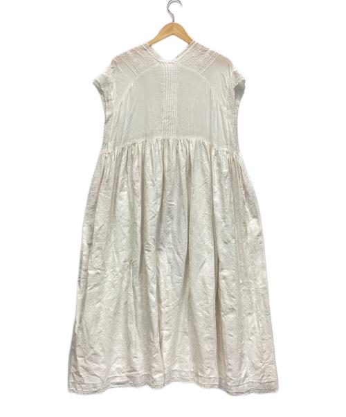 TSUHARU by samansa Mos2（ツハル バイ サマンサモスモス）TSUHARU by samansa Mos2 (ツハル バイ サマンサモスモス) ノースリーブワンピース ホワイト サイズ:Fの古着・服飾アイテム