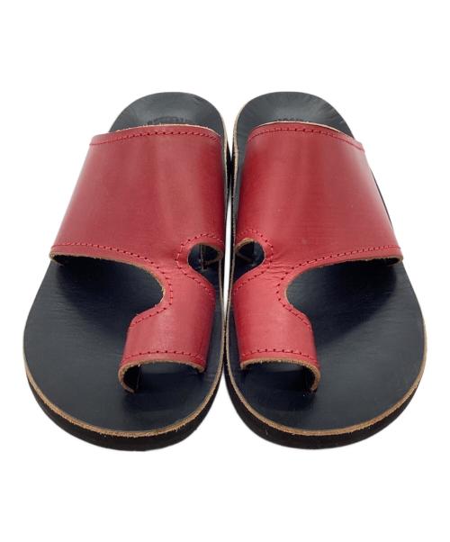 MUSHMANS（マッシュマンズ）MUSHMANS (マッシュマンズ) サンダル ブラック×レッド サイズ:26.5の古着・服飾アイテム