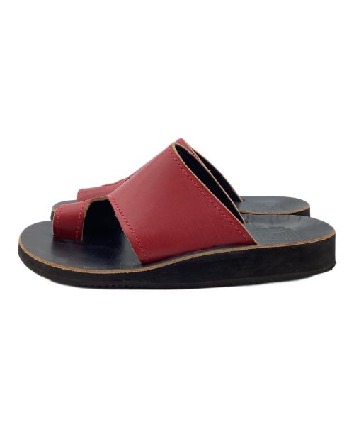 MUSHMANS（マッシュマンズ）MUSHMANS (マッシュマンズ) サンダル ブラック×レッド サイズ:26.5の古着・服飾アイテム