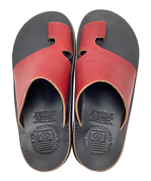 MUSHMANS（マッシュマンズ）MUSHMANS (マッシュマンズ) サンダル ブラック×レッド サイズ:26.5の古着・服飾アイテム