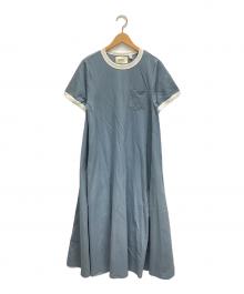 BEAMS BOY（ビームスボーイ）の古着「半袖ワンピース」｜ブルー