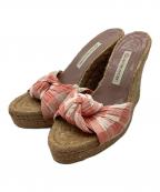 L'AUTRE CHOSEロートル ショーズ）の古着「ウェッジソールサンダル」｜ブラウン×オレンジ