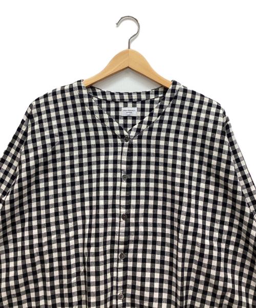 URBAN RESEARCH DOORS（アーバンリサーチドアーズ）URBAN RESEARCH DOORS (アーバンリサーチドアーズ) ギンガムフレアブラウス ブラック×ホワイト サイズ:Sの古着・服飾アイテム