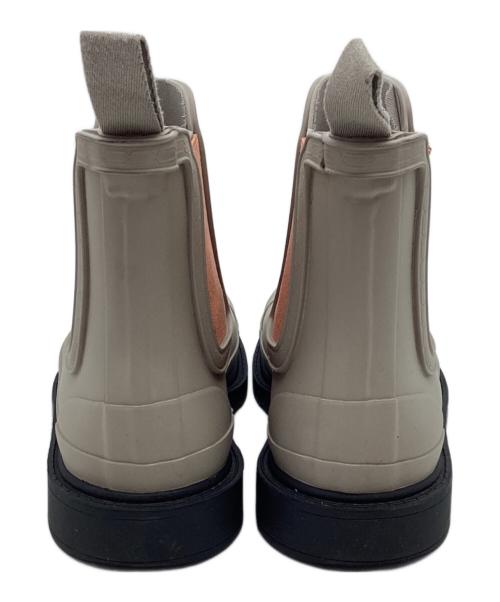 HUNTER（ハンター）HUNTER (ハンター) サイドゴアレインブーツ ベージュ×オレンジ サイズ:UK6の古着・服飾アイテム