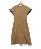 BORDERS at BALCONYボーダーズアットバルコニー）の古着「ノースリーブワンピース」｜ブラウン