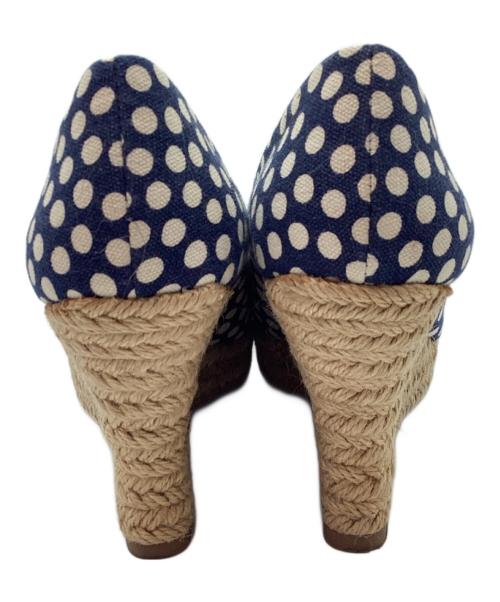 TORY BURCH（トリーバーチ）TORY BURCH (トリーバーチ) ウェッジソールサンダル インディゴ サイズ:5.5の古着・服飾アイテム