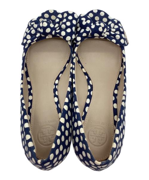 TORY BURCH（トリーバーチ）TORY BURCH (トリーバーチ) ウェッジソールサンダル インディゴ サイズ:5.5の古着・服飾アイテム