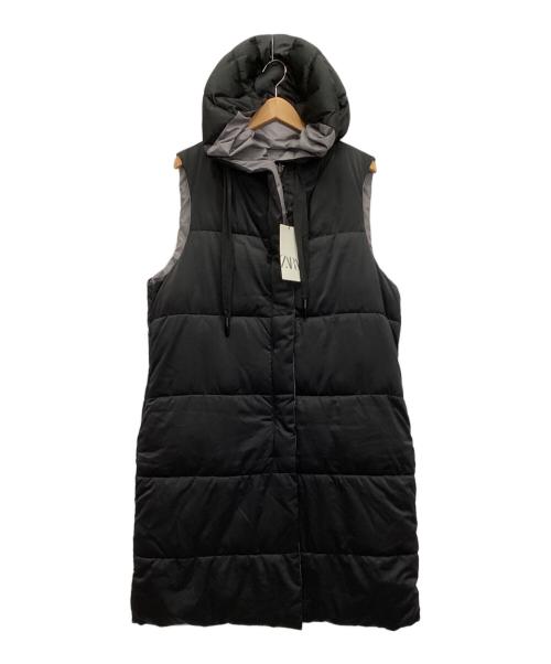 ZARA（ザラ）ZARA (ザラ) リバーシブル ロングベストコート ブラック サイズ:L 未使用品の古着・服飾アイテム