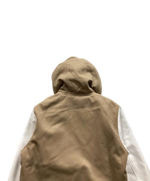 BEAMS HEART（ビームスハート）BEAMS HEART (ビームスハート) メルトン フード スタジャン ベージュ×ホワイト サイズ:L 未使用品の古着・服飾アイテム