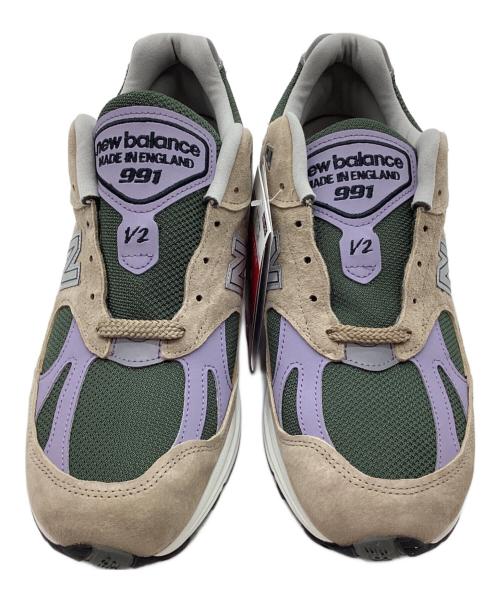 NEW BALANCE（ニューバランス）NEW BALANCE (ニューバランス) スニーカー ベージュ×グリーン サイズ:29 未使用品の古着・服飾アイテム