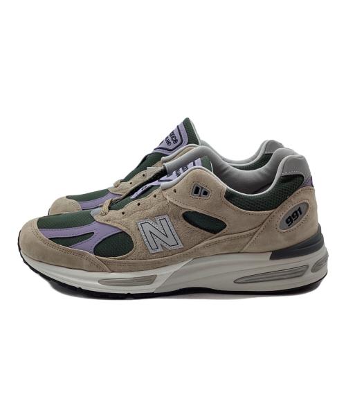 NEW BALANCE（ニューバランス）NEW BALANCE (ニューバランス) スニーカー ベージュ×グリーン サイズ:29 未使用品の古着・服飾アイテム