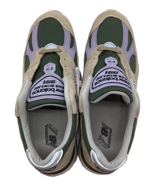 NEW BALANCE（ニューバランス）NEW BALANCE (ニューバランス) スニーカー ベージュ×グリーン サイズ:29 未使用品の古着・服飾アイテム