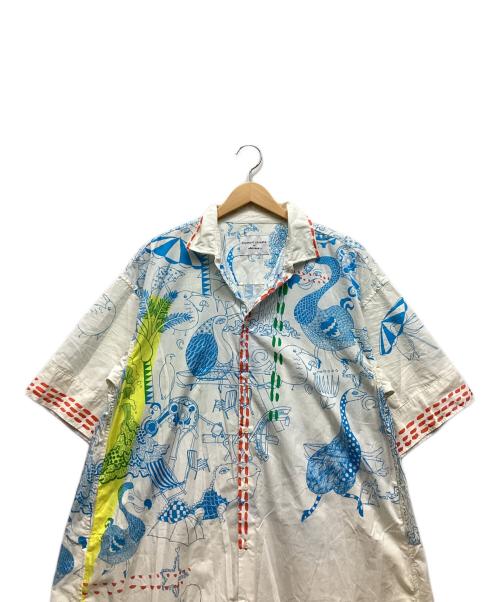 tsumori chisato（ツモリチサト）tsumori chisato (ツモリチサト) niko and (ニコアンド) 半袖ワンピース ホワイト サイズ:ｆの古着・服飾アイテム