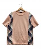 BLACK LABEL CRESTBRIDGEブラックレーベル クレストブリッジ）の古着「半袖カットソー」｜ライトピンク