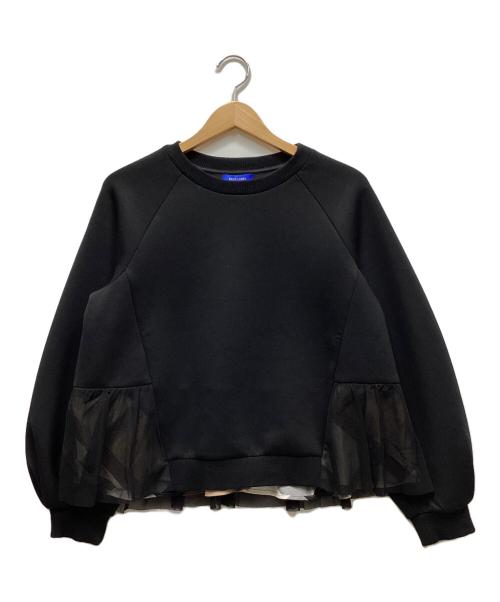 BLUE LABEL CRESTBRIDGE（ブルーレーベルクレストブリッジ）BLUE LABEL CRESTBRIDGE (ブルーレーベルクレストブリッジ) バックチュールプルオーバースウェット ブラック サイズ:38の古着・服飾アイテム