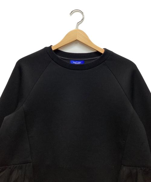 BLUE LABEL CRESTBRIDGE（ブルーレーベルクレストブリッジ）BLUE LABEL CRESTBRIDGE (ブルーレーベルクレストブリッジ) バックチュールプルオーバースウェット ブラック サイズ:38の古着・服飾アイテム