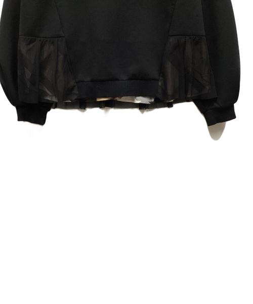 BLUE LABEL CRESTBRIDGE（ブルーレーベルクレストブリッジ）BLUE LABEL CRESTBRIDGE (ブルーレーベルクレストブリッジ) バックチュールプルオーバースウェット ブラック サイズ:38の古着・服飾アイテム