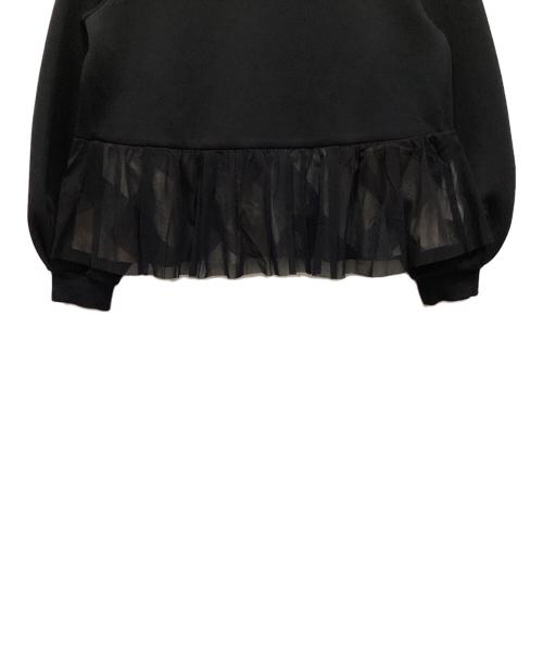 BLUE LABEL CRESTBRIDGE（ブルーレーベルクレストブリッジ）BLUE LABEL CRESTBRIDGE (ブルーレーベルクレストブリッジ) バックチュールプルオーバースウェット ブラック サイズ:38の古着・服飾アイテム