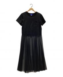 BLUE LAVERS（ブルーラバーズ）の古着「切替シースルーワンピース」｜ブラック