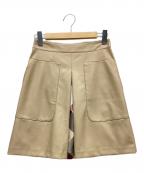 BLUE LABEL CRESTBRIDGEブルーレーベルクレストブリッジ）の古着「フェイクレザースカート」｜ベージュ