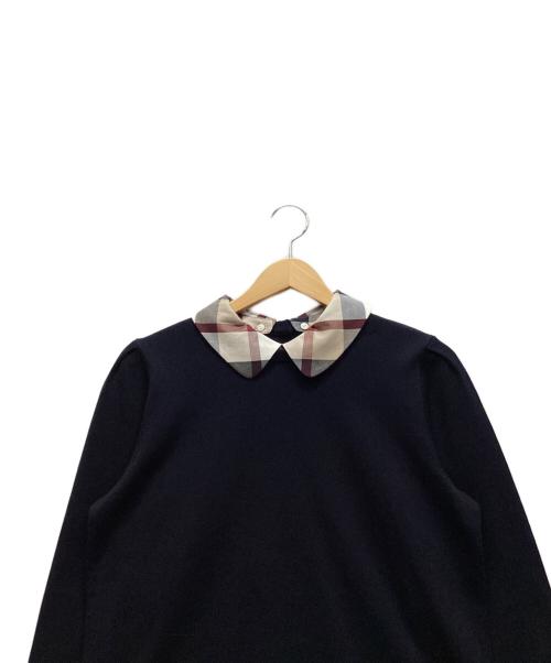 BLUE LABEL CRESTBRIDGE（ブルーレーベルクレストブリッジ）BLUE LABEL CRESTBRIDGE (ブルーレーベルクレストブリッジ) 薄手ニット ネイビー サイズ:38 未使用品の古着・服飾アイテム