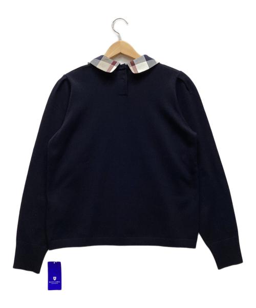 BLUE LABEL CRESTBRIDGE（ブルーレーベルクレストブリッジ）BLUE LABEL CRESTBRIDGE (ブルーレーベルクレストブリッジ) 薄手ニット ネイビー サイズ:38 未使用品の古着・服飾アイテム