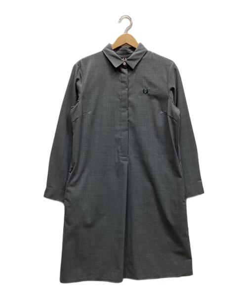 FRED PERRY（フレッドペリー）FRED PERRY (フレッドペリー) 長袖ワンピース グレー サイズ:UK10の古着・服飾アイテム