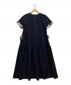 BLUE LABEL CRESTBRIDGEブルーレーベルクレストブリッジ）の古着「半袖ワンピース」｜ネイビー