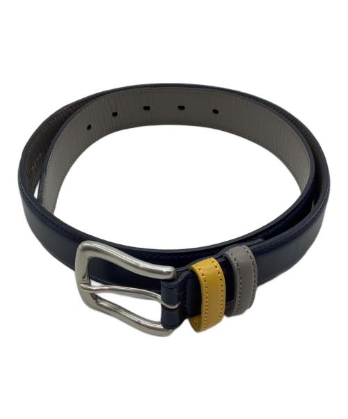 PAUL SMITH（ポールスミス）PAUL SMITH (ポールスミス) レザーベルト ネイビーの古着・服飾アイテム
