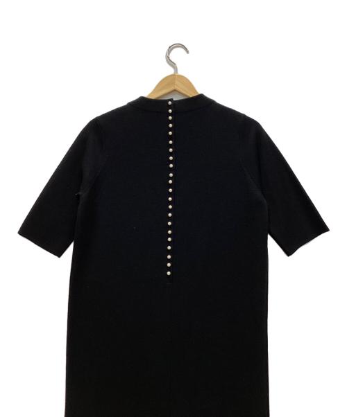 TOMORROW LAND（トゥモローランド）TOMORROW LAND (トゥモローランド) ウール バックパールボタンワンピース ブラック サイズ:Fの古着・服飾アイテム