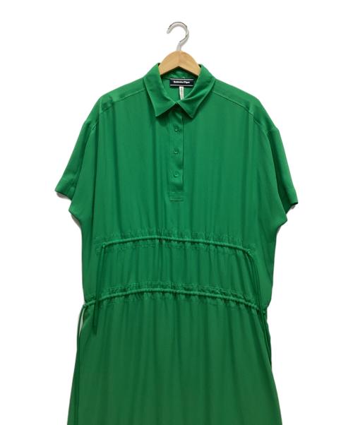 Onitsuka Tiger（オニツカタイガー）Onitsuka Tiger (オニツカタイガー) 半袖ワンピース グリーン サイズ:Mの古着・服飾アイテム