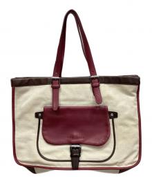 LONGCHAMP（ロンシャン）の古着「トートバッグ」｜ホワイト×ボルドー
