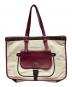 LONGCHAMP（ロンシャン）の古着「トートバッグ」｜ホワイト×ボルドー