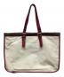 LONGCHAMP (ロンシャン) トートバッグ ホワイト×ボルドー：7000円