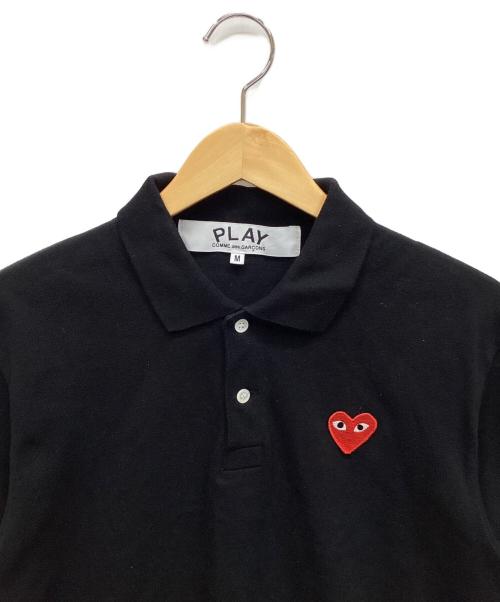 PLAY COMME des GARCONS（プレイコムデギャルソン）PLAY COMME des GARCONS (プレイコムデギャルソン) ポロシャツ ブラック サイズ:Mの古着・服飾アイテム