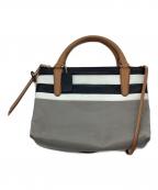 COACHコーチ）の古着「2WAYバッグ」｜ブラック×ホワイト×グレー