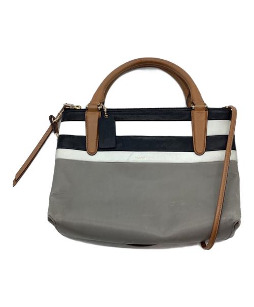 COACH（コーチ）COACH (コーチ) 2WAYバッグ ブラック×ホワイト×グレーの古着・服飾アイテム