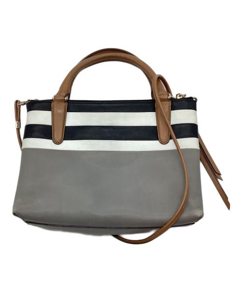 COACH（コーチ）COACH (コーチ) 2WAYバッグ ブラック×ホワイト×グレーの古着・服飾アイテム