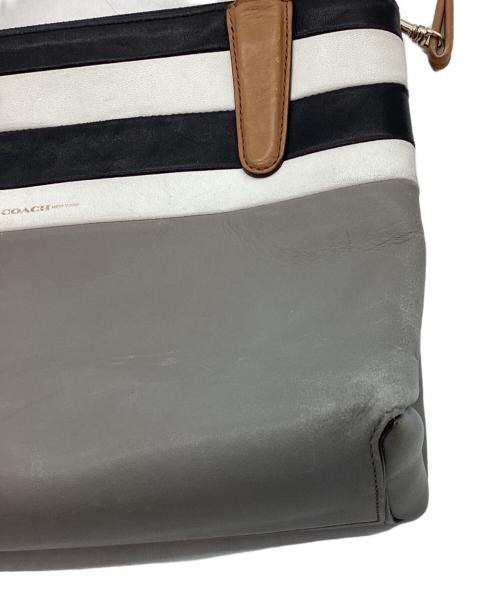 COACH（コーチ）COACH (コーチ) 2WAYバッグ ブラック×ホワイト×グレーの古着・服飾アイテム