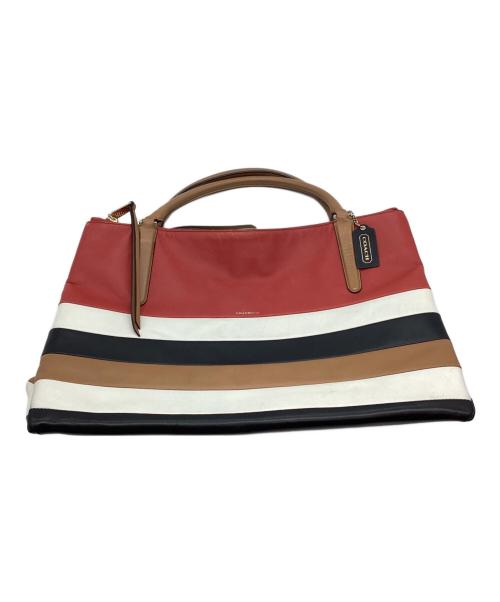 COACH（コーチ）COACH (コーチ) トートバッグ レッド×ホワイトの古着・服飾アイテム