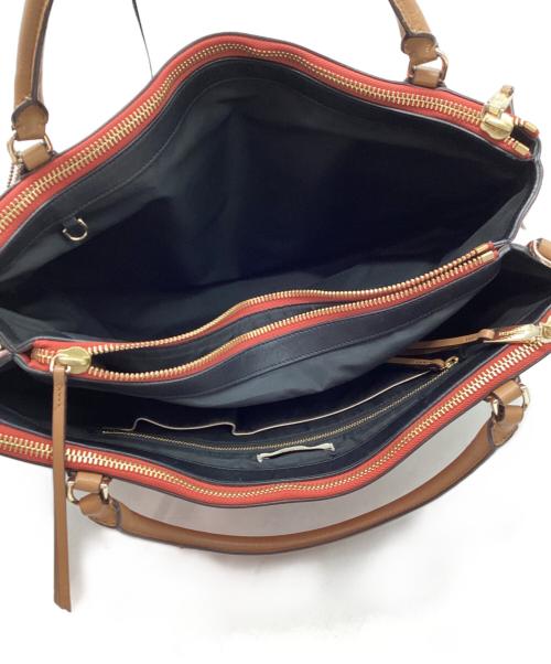 COACH（コーチ）COACH (コーチ) トートバッグ レッド×ホワイトの古着・服飾アイテム