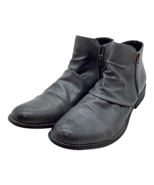 Zeeno（-）Zeeno (-) ドレープショートエンジニアブーツ グレー サイズ:27の古着・服飾アイテム