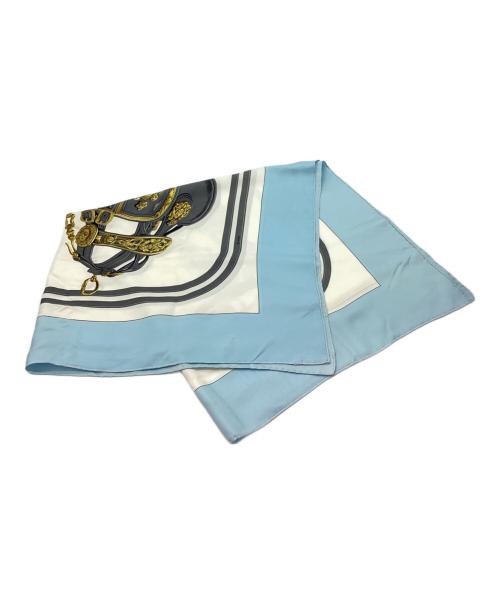 HERMES（エルメス）HERMES (エルメス) シルクスカーフ ブルーの古着・服飾アイテム